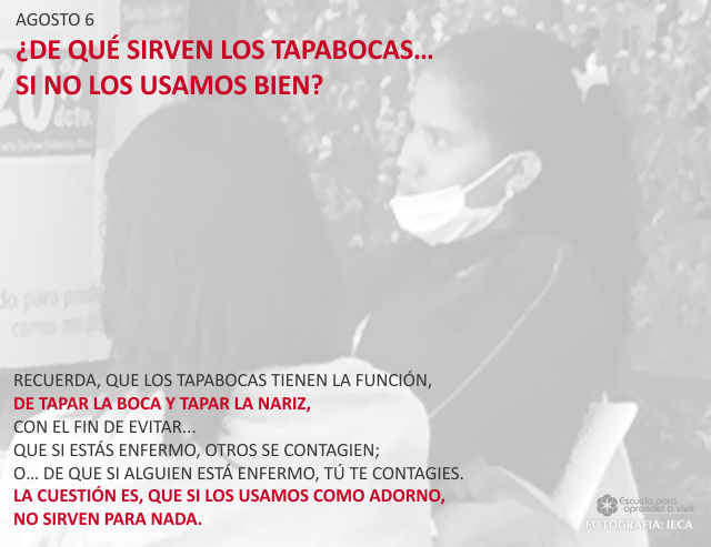 ¿De qué sirven los tapabocas... si no los usamos bien?